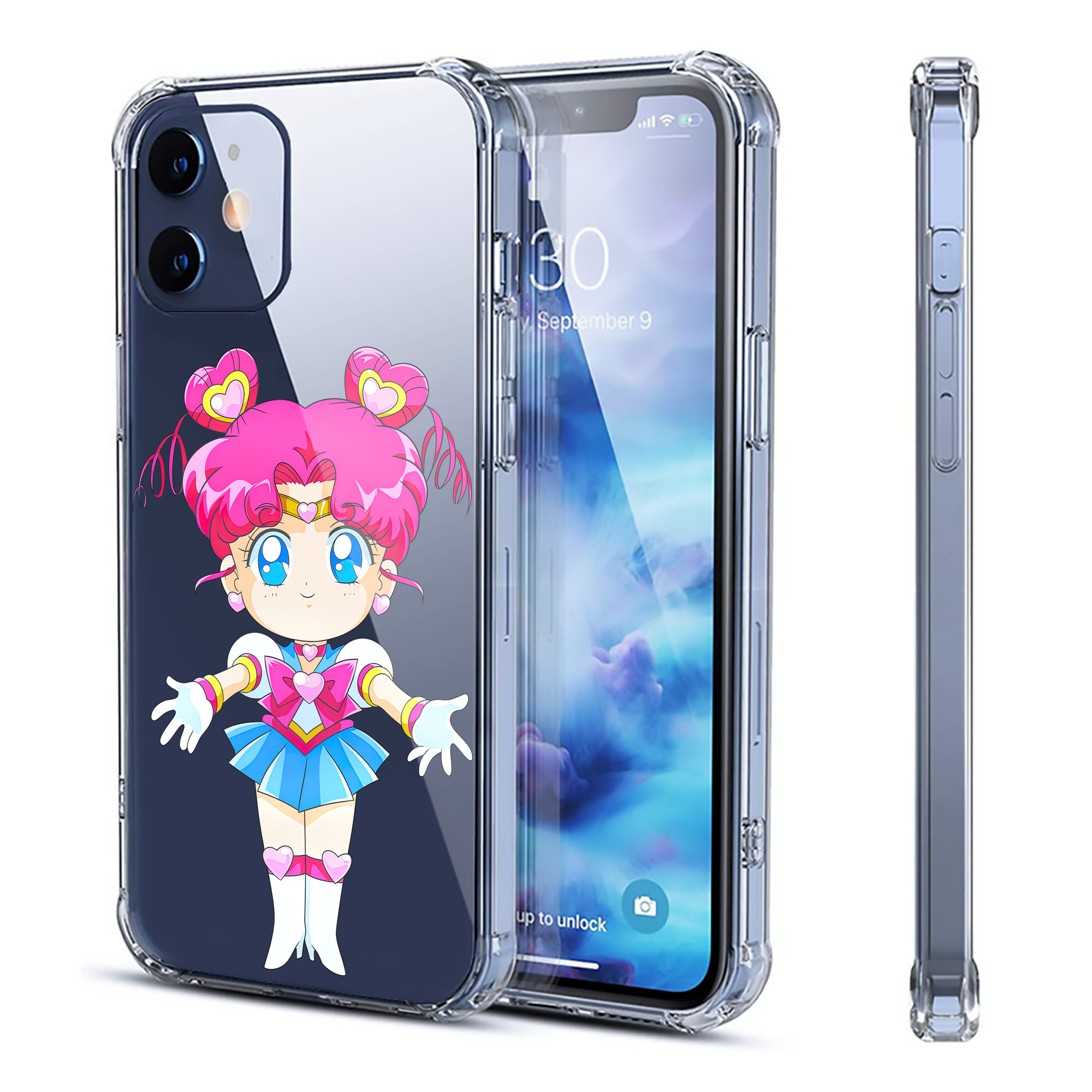 （画像用） 美少女戦士セーラームーン ちびうさ Sailor Moon Chibiusa Tsukino Usagi Small Lady Serenity 【iPhone 12シリーズ対応】透明スマホケース（クリアソフトケース）